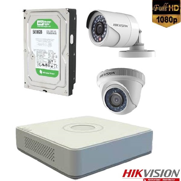Trọn bộ 2 camera giám sát 2.0M Hikvision